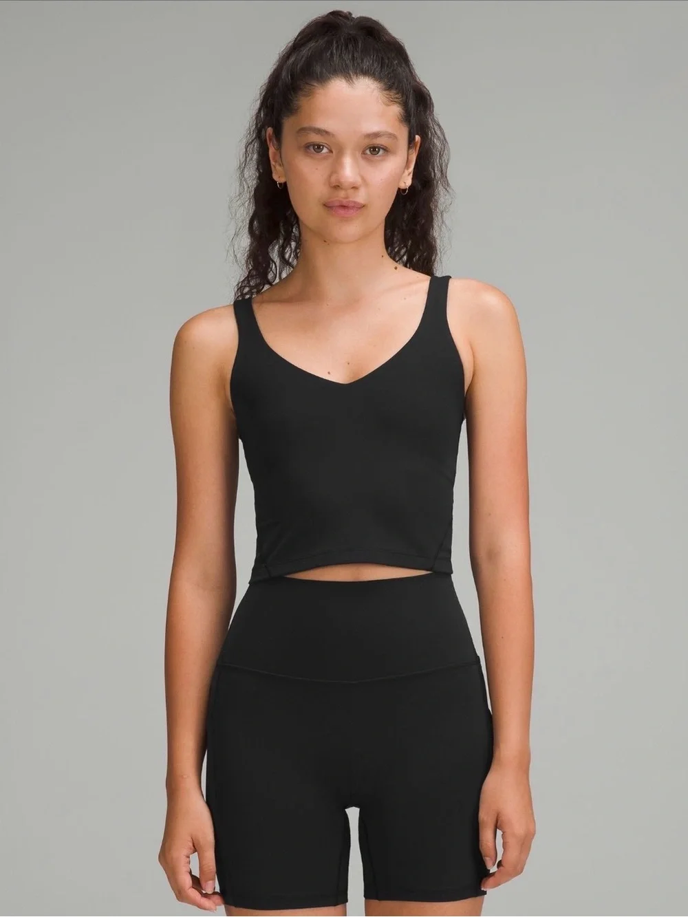lululemon Align Tank Top Black Nulu Built In Bra Light Support Size 8 A/B